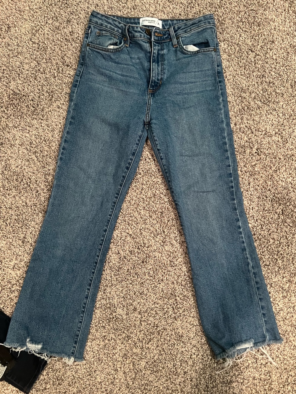 Classic Women's Just Black Blue Straight-Leg Jeans